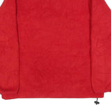 LANDS END Womens Red Polyester Plain Pullover Jumper Crew Neck M Winter Layer