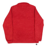 LANDS END Womens Red Polyester Plain Pullover Jumper Crew Neck M Winter Layer