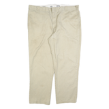 DICKIES Mens Cotton Beige Regular Fit Straight Trousers W44 L31 Workwear Zip