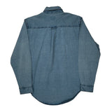 Wrangler Denim Shirt - Medium Light Wash Cotton Blend