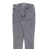 LEVI'S 721 Womens Slim Grey Denim Jeans W28 L30 Stylish Cotton Blend Zip Closure