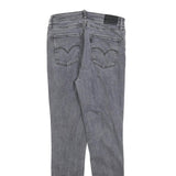 LEVI'S 721 Womens Slim Grey Denim Jeans W28 L30 Stylish Cotton Blend Zip Closure