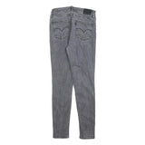 LEVI'S 721 Womens Slim Grey Denim Jeans W28 L30 Stylish Cotton Blend Zip Closure
