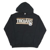 JERZEES Mens Black Arcanum Trojans Pullover Hoodie L Cotton Blend Casual