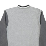 NIKE Boys Grey & Dark Grey Varsity Jacket XL Cotton Blend Button Bomber Plain