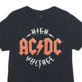 AC/DC Mens Black High Voltage Graphic T-Shirt M Short Sleeve Crew Neck Rock Band