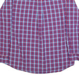 CHAPS Mens Red & Blue Checked Shirt L Button Down Cotton Blend Casual Long