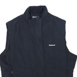 REEBOK Womens Black Jacket S Polyester Blend Plain Zip Sportswear Activewear