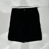 Levis Cargo Shorts - 34W 12L Black Cotton