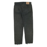 LEVI'S 504 Mens Black Regular Straight Denim W38 L32 Classic Cotton Blend Zip