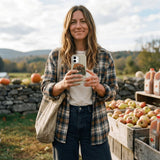 London Fog Outdoor iPhone 15 Case - Lifestyle photo showing phone case in use