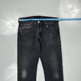 501 Levis Jeans - 34W 32L Black Cotton