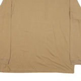 TIMBERLAND PRO Mens Beige Long Sleeve Crew Neck Cotton Blend 2XL Logo Sleeve