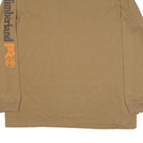 TIMBERLAND PRO Mens Beige Long Sleeve Crew Neck Cotton Blend 2XL Logo Sleeve