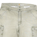 CARHARTT Mens Shorts Beige Cargo Relaxed Fit 2XL W36 Cotton Blend Casual