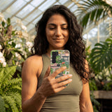 London Fog Botanical Oasis Samsung Galaxy S25 Case - Lifestyle photo showing phone case in use