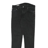 LEVI'S Mens Slim Black Denim Jeans W27 L27 Zip Casual Stylish Fit
