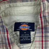 Dickies Checked Short Sleeve Shirt - Medium Multicoloured Cotton