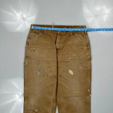 Carhartt Double Knee Carpenter Trousers - 33W 31L Brown Cotton