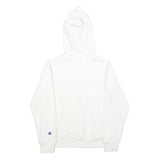 CHAMPION Womens White Hoodie S Classic Logo Pullover Hooded Sweatshirt