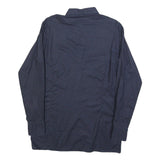 TOP MEN Mens Blue Patterned Shirt M Button Long Sleeve Stylish Casual