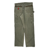 Wrangler Double Knee Cargo Pants - 36W 30L Green Cotton