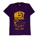 West School Fruit Of The Loom Single Stitch T-Shirt - Small Purple Cotton Blend