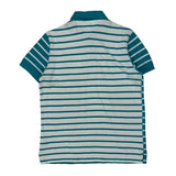 Tommy Hilfiger Striped Polo Shirt - Medium Blue Cotton