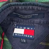Tommy Hilfiger Checked Shirt - Large Green Cotton