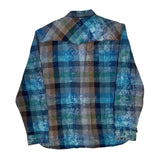True Religion Checked Flannel Shirt - XL Blue Cotton