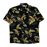 Pacific Legend Apparel Floral Hawaiian Shirt - Large Black Cotton