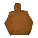 Carhartt Spellout Hoodie - 2XL Brown Cotton
