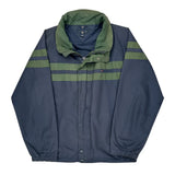 Vintage Tommy Hilfiger Striped Windbreaker - XL Blue Nylon