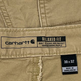 Carhartt Trousers - 30W 32L Beige Cotton