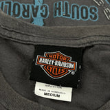 Myrtle Beach Harley Davidson Graphic T-Shirt - Medium Gray Cotton