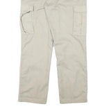 TEDDYS Mens Regular Beige Cotton Blend Trousers W34 L30 Cargo Pockets Zip