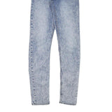 H&M Womens Slim Blue Denim Jeans Cotton Blend Zip W24 L29 Light Wash Skinny Fit