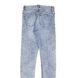H&M Womens Slim Blue Denim Jeans Cotton Blend Zip W24 L29 Light Wash Skinny Fit