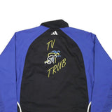ADIDAS Mens Black & Blue TV Trub Sports Zip Jacket L Polyester Blend Track Top