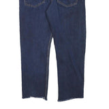 LEVI'S 502 Mens Jeans Blue Regular Straight Denim Medium W34 L26 Raw Hem