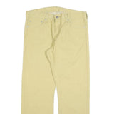 LEVI'S Mens Regular Beige Cotton Blend Trousers W36 L30 Classic Zip Pockets