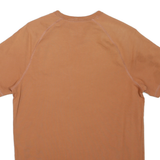 CARHARTT Mens Brown Pocket T-Shirt S Short Sleeve Crew Neck Workwear Logo