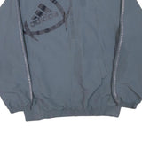 ADIDAS Mens Grey Classic Jacket M Polyester Blend Zip Logo Track Sports