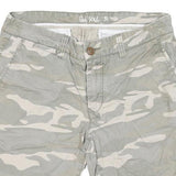 RED SOUL Mens Shorts Grey & Cream Camouflage Casual M W32 Cotton Blend