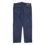WRANGLER Mens Relaxed Blue Denim Dark Zip Jeans W38 L29 Casual Classic Fit