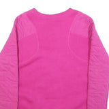 NIKE Girls Pink Crew Neck XL Sweatshirt Polyester Blend Quilted Panel Design