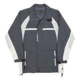 FIREFLY Mens Grey & White Outdoor Jacket XS Polyester Blend Zip Pockets