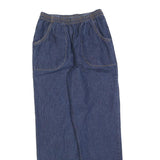 BLAIR Womens Relaxed Blue Denim Cotton Blend W25 L27 Elastic Waistband Casual