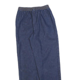 BLAIR Womens Relaxed Blue Denim Cotton Blend W25 L27 Elastic Waistband Casual