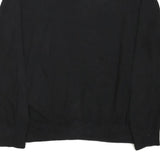 TOMMY HILFIGER Mens Black Plain V-Neck Basic Knit Jumper L Cotton Blend Classic